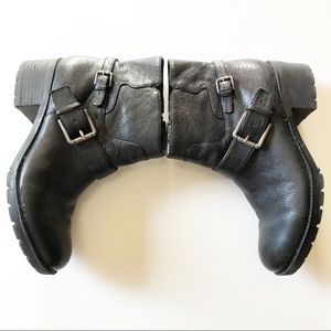 Nine West Leather Moto Boots Womens 9 1/2 M 0013